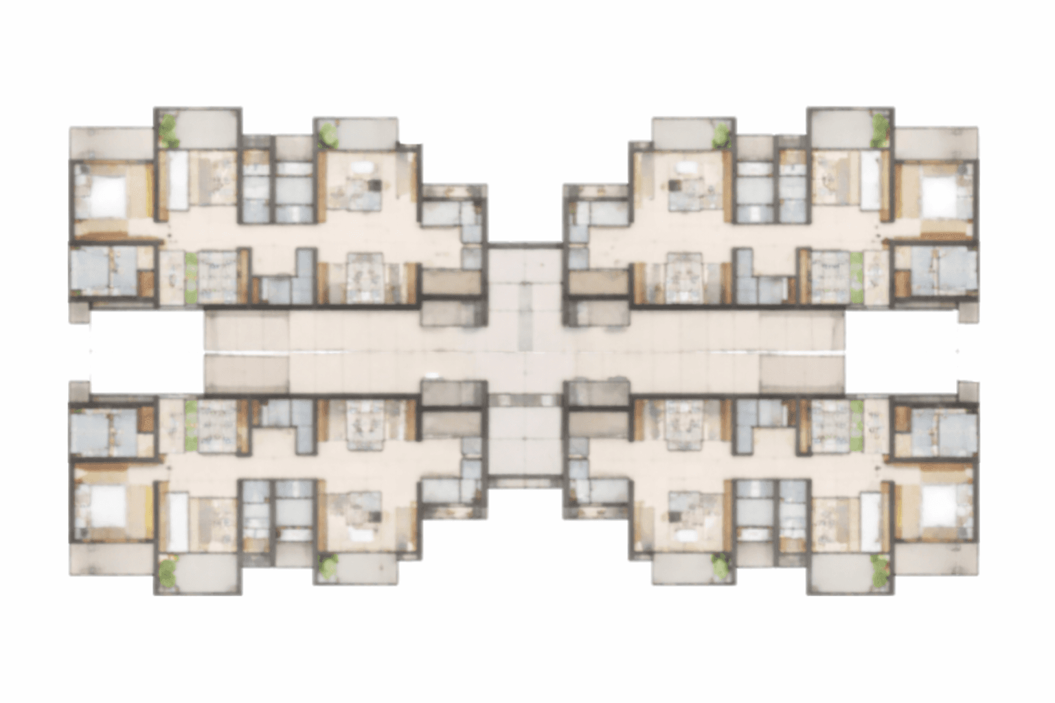 H Rishabhraj Lokhandwala unit plan layout